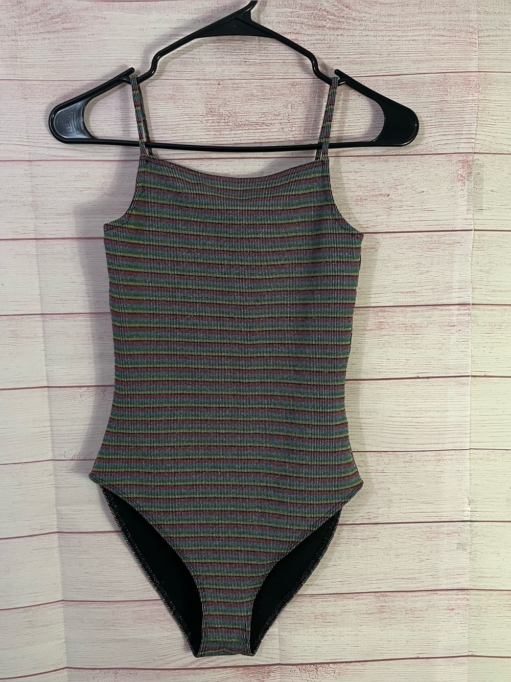 Topshop Multicolor Sparkling Spaghetti Strap Bodysuit Size 4
